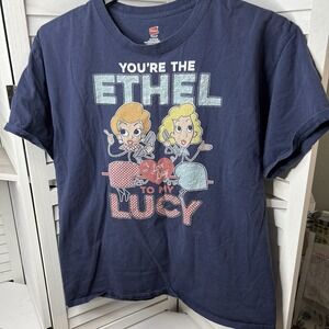 I Love Lucy Official You're The Ethel To‎ My Lucy Men's Black T-Shirt Size XL